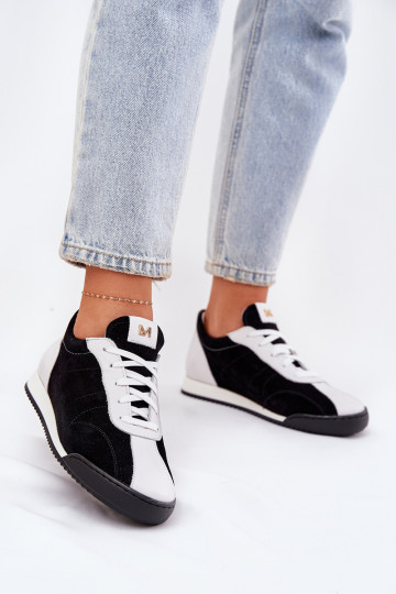 Leder Damen Sneakers Laura Messi 2935 in schwarz 2