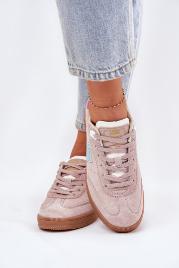 van suède sportschoenen Sneakers model schoenen Dames D.Franklin DFSH387005 roze