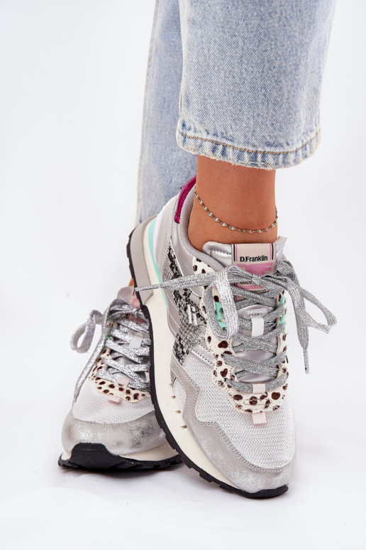 Chaussures modèle baskets baskets Féminin D.Franklin DFSH378006 couleur argent Chaussures modèle baskets baskets Féminin D.Franklin DFSH378006 couleur argent