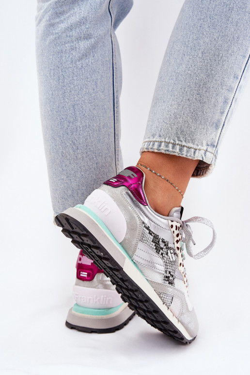 Sneakers model schoenen sportschoenen Dames D.Franklin DFSH378006 zilvere kleur Sneakers model schoenen sportschoenen Dames D.Franklin DFSH378006 zilvere kleur