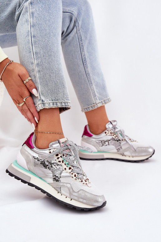 Sneakers model schoenen sportschoenen Dames D.Franklin DFSH378006 zilvere kleur Sneakers model schoenen sportschoenen Dames D.Franklin DFSH378006 zilvere kleur