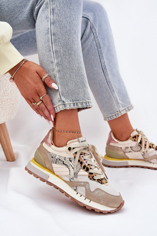 Sneakers model schoenen sportschoenen Dames D.Franklin DFSH378006 gouden kleur Sneakers model schoenen sportschoenen Dames D.Franklin DFSH378006 gouden kleur