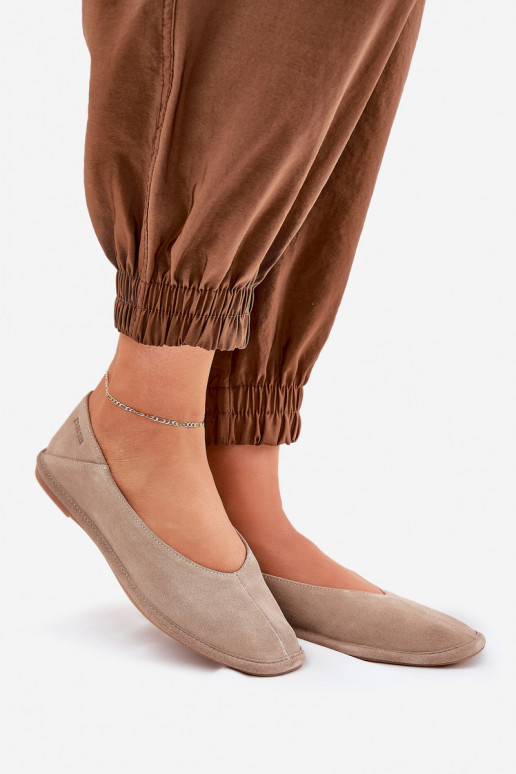 Ballerinas van suède Dames Big Star RR274082 beige Ballerinas van suède Dames Big Star RR274082 beige