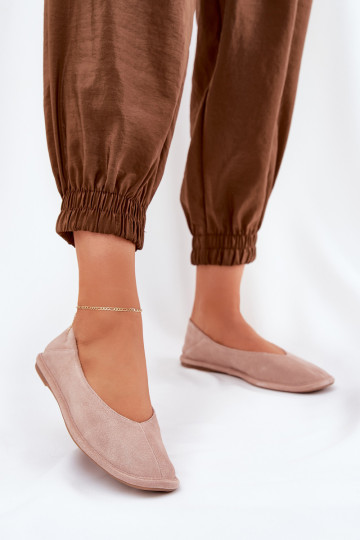 Ballerines en daim pour femmes Big Star RR274081 couleur rose