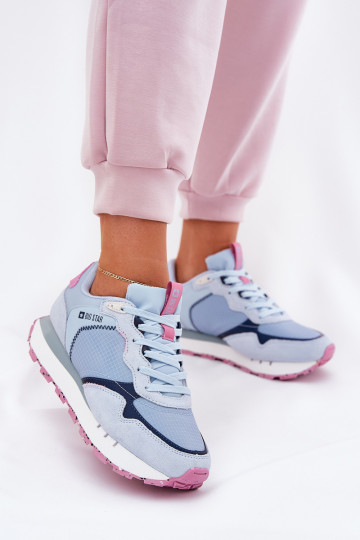 van suède Eenvoudig sportschoenen Dames Big Star RR274236 HI-POLY SYSTEM blauIn