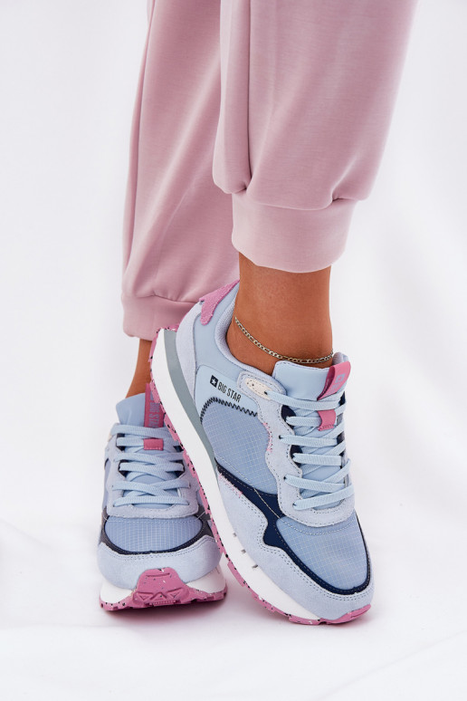 en daim  baskets Féminin Big Star RR274236 HI-POLY SYSTEM couleur bleue en daim  baskets Féminin Big Star RR274236 HI-POLY SYSTEM couleur bleue