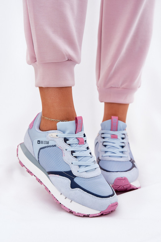 en daim  baskets Féminin Big Star RR274236 HI-POLY SYSTEM couleur bleue en daim  baskets Féminin Big Star RR274236 HI-POLY SYSTEM couleur bleue