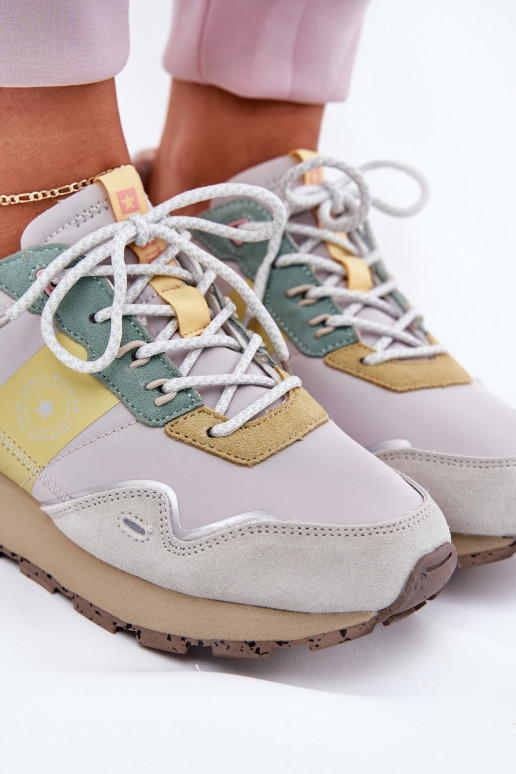 en daim Chaussures modèle baskets Féminin Big Star RR274244 HI-POLY SYSTEM gris-couleur jaune en daim Chaussures modèle baskets Féminin Big Star RR274244 HI-POLY SYSTEM gris-couleur jaune