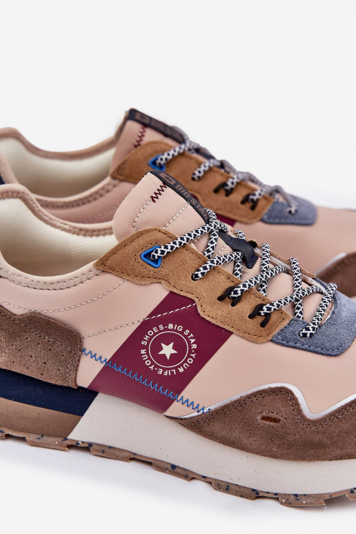 van suède Sneakers model schoenen Het heeftnnen met platform Big Star RR174475 Hi-Poly System beige van suède Sneakers model schoenen Het heeftnnen met platform Big Star RR174475 Hi-Poly System beige