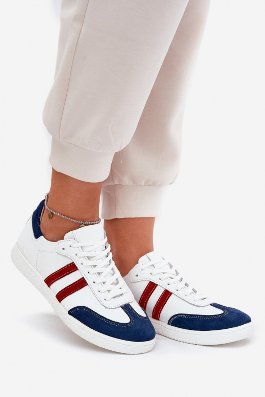 Zazoo N1068 Leer Laag Sneakers model schoenen Dames INit-donkerblauIn Zazoo N1068 Leer Laag Sneakers model schoenen Dames INit-donkerblauIn