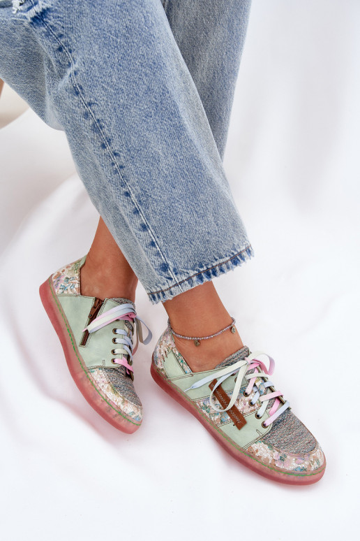 Peau chaussures Féminin Il fautciejka 06791-09 vert clair Peau chaussures Féminin Il fautciejka 06791-09 vert clair