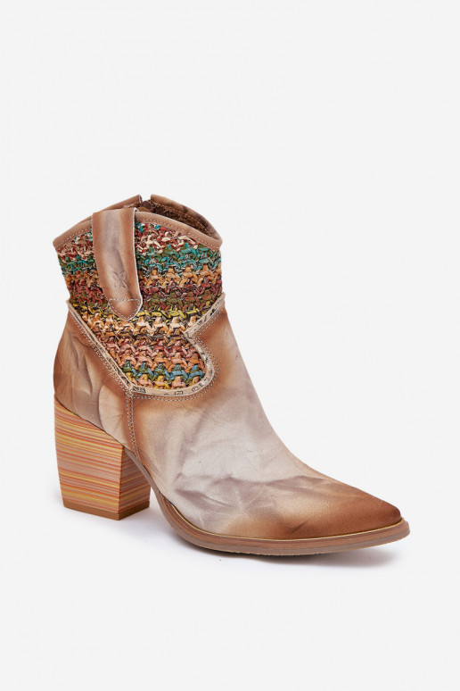 Haut Stiefel im CoZuboy-Stil mit Absätzen dekorieren Plecionką Es mussciejka 06810-29 Verschiedene Farben Haut Stiefel im CoZuboy-Stil mit Absätzen dekorieren Plecionką Es mussciejka 06810-29 Verschiedene Farben