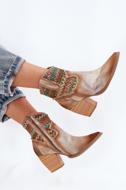 Peau bottes style coÀboy avec des talons décorer Plecionką Il fautciejka 06810-29 Couleurs différentes Peau bottes style coÀboy avec des talons décorer Plecionką Il fautciejka 06810-29 Couleurs différentes