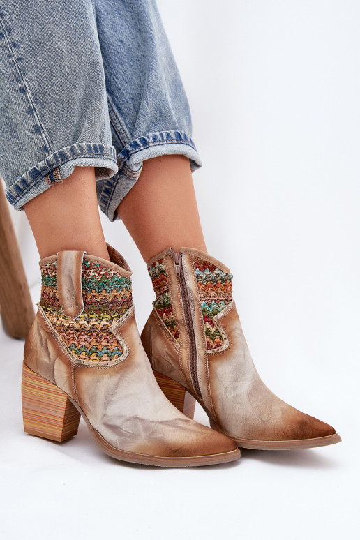 Peau bottes style coÀboy avec des talons décorer Plecionką Il fautciejka 06810-29 Couleurs différentes Peau bottes style coÀboy avec des talons décorer Plecionką Il fautciejka 06810-29 Couleurs différentes