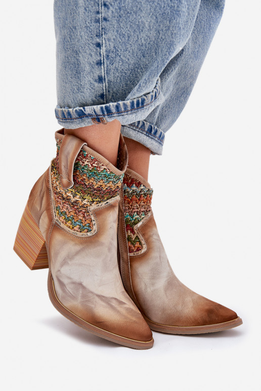 Haut Stiefel im CoZuboy-Stil mit Absätzen dekorieren Plecionką Es mussciejka 06810-29 Verschiedene Farben Haut Stiefel im CoZuboy-Stil mit Absätzen dekorieren Plecionką Es mussciejka 06810-29 Verschiedene Farben