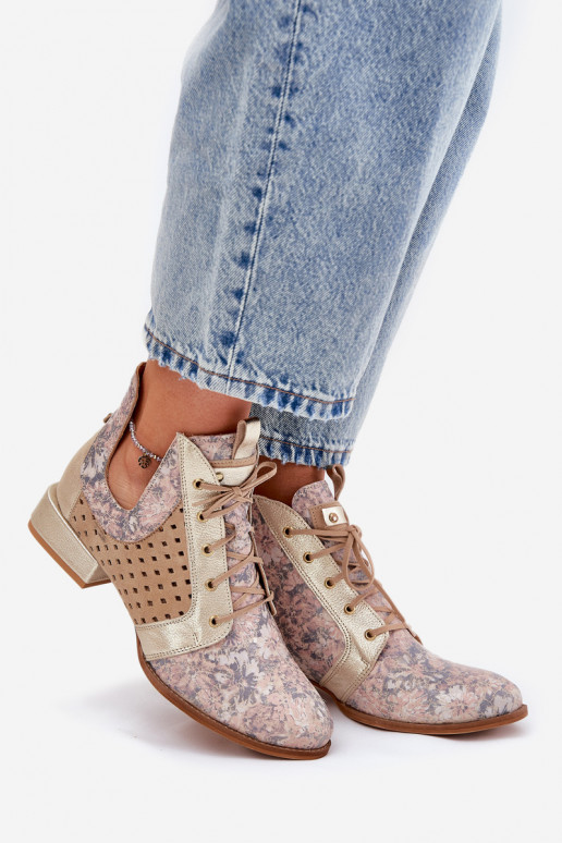 Haut Stiefel SchuhZuerk Es mussciejka 05541-04 Beige-goldene Farbe Haut Stiefel SchuhZuerk Es mussciejka 05541-04 Beige-goldene Farbe