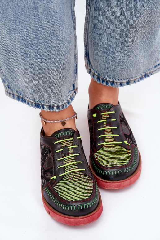 Peau chaussures Féminin À motifs Il fautciejka 06784-20 couleur noire Peau chaussures Féminin À motifs Il fautciejka 06784-20 couleur noire