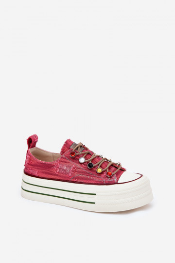 Vrijetijdsschoenen met platform GOE RR2N4104 rood 2