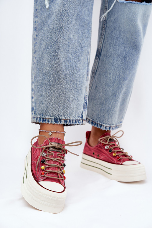 Chaussures de loisirs avec une plateforme GOE RR2N4104 couleur rouge Chaussures de loisirs avec une plateforme GOE RR2N4104 couleur rouge