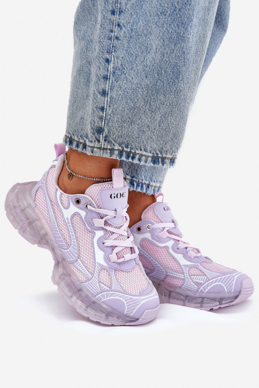 Haut Sneakers Stilvollllschuhe Feminin GOE RR2N4081 Violette Farbe Haut Sneakers Stilvollllschuhe Feminin GOE RR2N4081 Violette Farbe