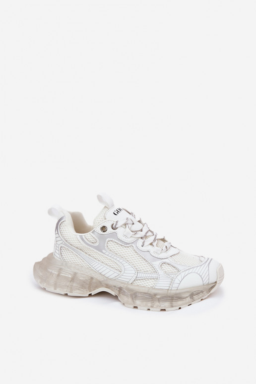 Leer Sneakers model schoenen Dames GOE RR2N4083 beige Leer Sneakers model schoenen Dames GOE RR2N4083 beige