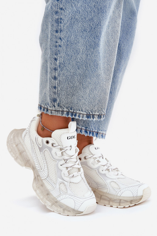 Leer Sneakers model schoenen Dames GOE RR2N4083 beige Leer Sneakers model schoenen Dames GOE RR2N4083 beige