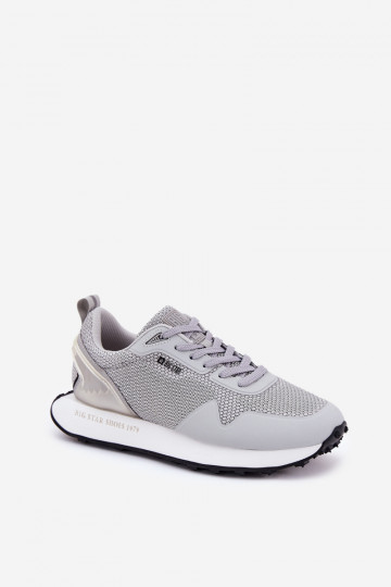 Sneakers Stilvollllschuhe Männlich mit einer Plattform Big Star RR174358 Hi-Poly System graue Farbe