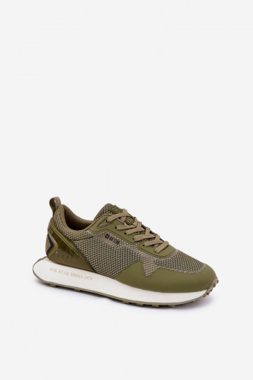 Sneakers Stilvollllschuhe Männlich mit einer Plattform Big Star RR174360 Hi-Poly System Khaki-Farbe