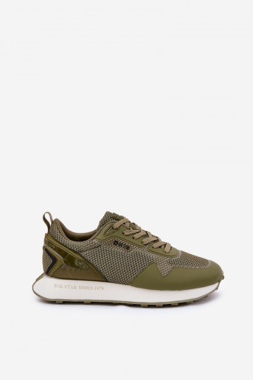 Chaussures de sport pour hommes avec plateforme Big Star RR174360 Hi-Poly System kaki 2