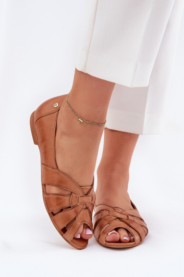 Sandales ouvertes de type ballerines Tai turiciejka 06908-29/001-1 brunes 2
