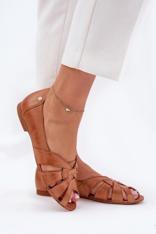 BallerinasOdkrytymi Palcami Es mussciejka 06908-29/001-1 braune Farbe BallerinasOdkrytymi Palcami Es mussciejka 06908-29/001-1 braune Farbe