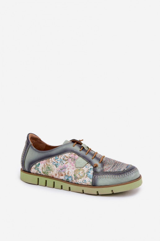 Peau chaussures Féminin À motifs Il fautciejka 06784-09 couleur verte Peau chaussures Féminin À motifs Il fautciejka 06784-09 couleur verte