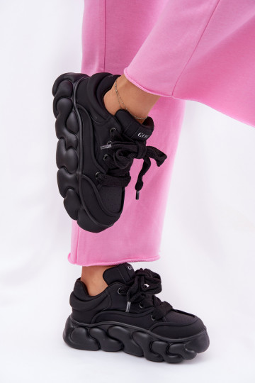 Leer Sneakers model schoenen Dames met platform GOE RR2N4044 zInart