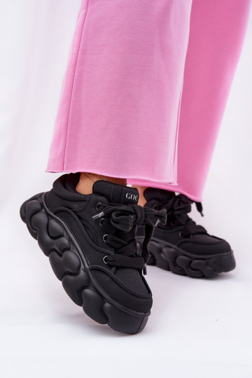 Leer Sneakers model schoenen Dames met platform GOE RR2N4044 zInart 2