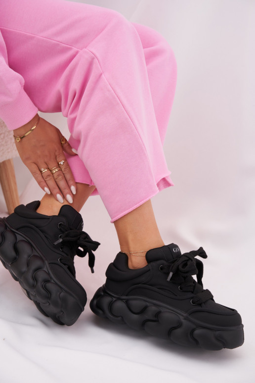 Leer Sneakers model schoenen Dames met platform GOE RR2N4044 zInart Leer Sneakers model schoenen Dames met platform GOE RR2N4044 zInart