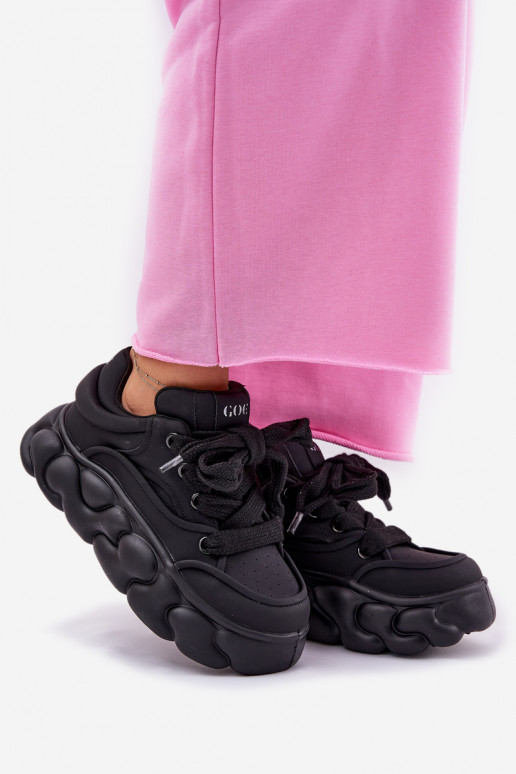 Leer Sneakers model schoenen Dames met platform GOE RR2N4044 zInart Leer Sneakers model schoenen Dames met platform GOE RR2N4044 zInart