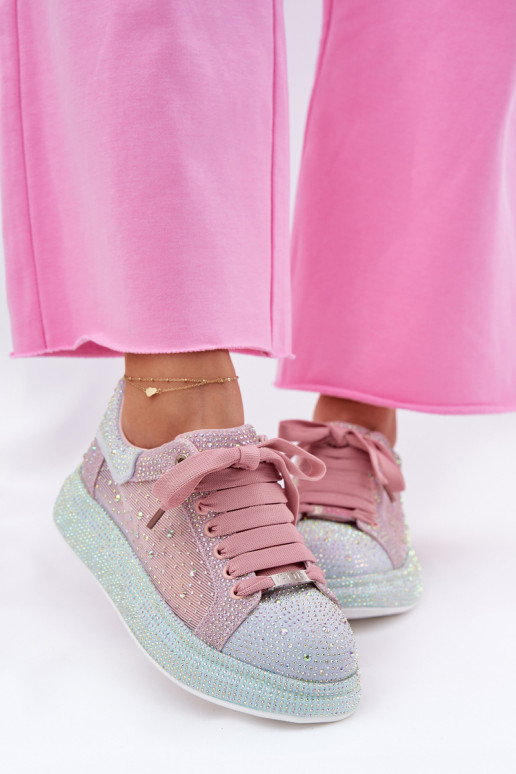 Décoré Chaussures modèle baskets avec une plateforme GOE RR2N4009 Couleurs différentes