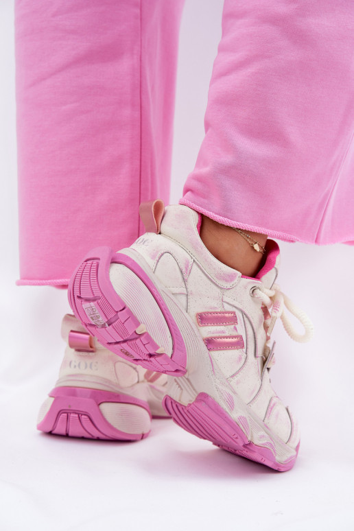 Peau Chaussures modèle baskets Féminin GOE RR2N4038 couleur rose Peau Chaussures modèle baskets Féminin GOE RR2N4038 couleur rose