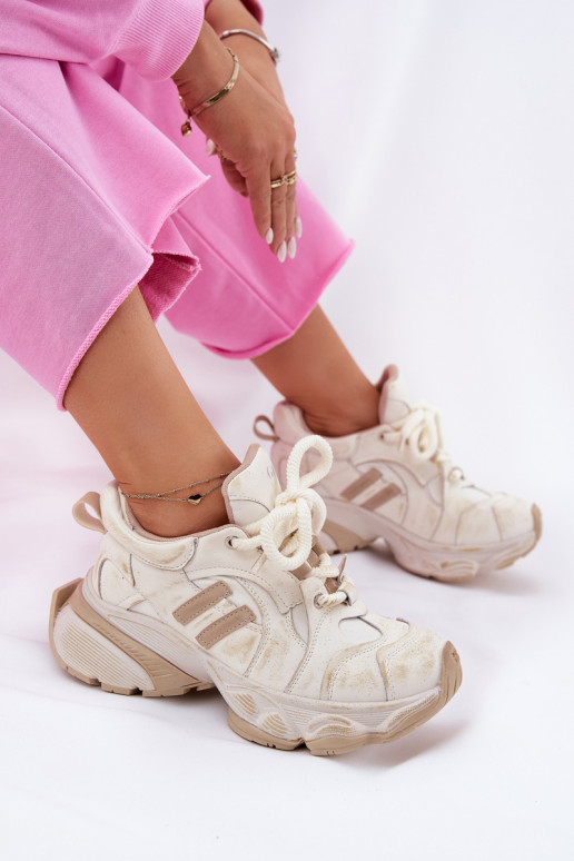 Peau Chaussures modèle baskets Féminin GOE RR2N4037 beige Peau Chaussures modèle baskets Féminin GOE RR2N4037 beige