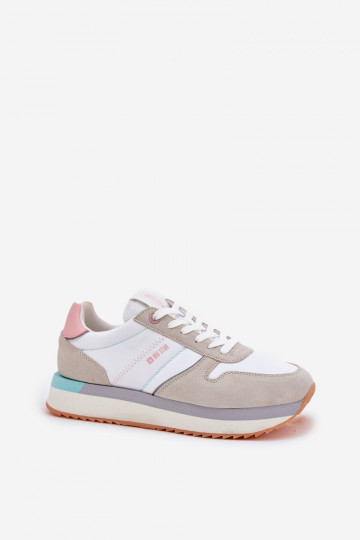 van suède Sneakers model schoenen Dames Big Star RR274A047 HI-POLY SYSTEM beige-Initte kleur 2