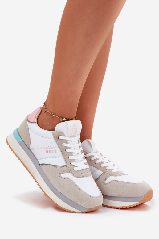 en daim Chaussures modèle baskets Féminin Big Star RR274A047 HI-POLY SYSTEM beige-couleur blanche en daim Chaussures modèle baskets Féminin Big Star RR274A047 HI-POLY SYSTEM beige-couleur blanche