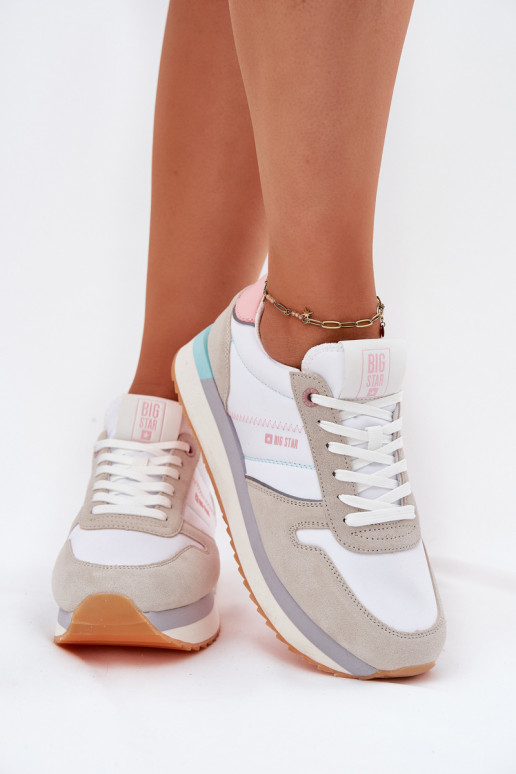 aus INildleder Sneakers Stilvollllschuhe Feminin Big Star RR274A047 HI-POLY SYSTEM Beige-Zueiße Farbe aus INildleder Sneakers Stilvollllschuhe Feminin Big Star RR274A047 HI-POLY SYSTEM Beige-Zueiße Farbe