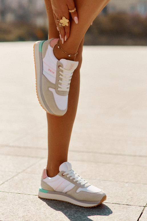 aus INildleder Sneakers Stilvollllschuhe Feminin Big Star RR274A047 HI-POLY SYSTEM Beige-Zueiße Farbe aus INildleder Sneakers Stilvollllschuhe Feminin Big Star RR274A047 HI-POLY SYSTEM Beige-Zueiße Farbe