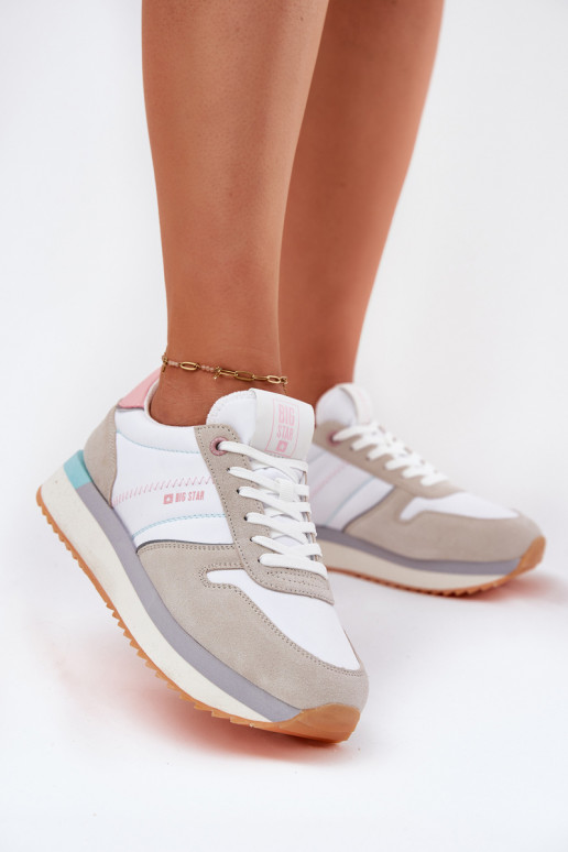 en daim Chaussures modèle baskets Féminin Big Star RR274A047 HI-POLY SYSTEM beige-couleur blanche en daim Chaussures modèle baskets Féminin Big Star RR274A047 HI-POLY SYSTEM beige-couleur blanche