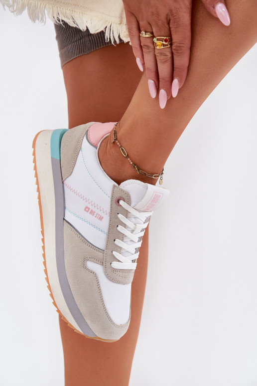 en daim Chaussures modèle baskets Féminin Big Star RR274A047 HI-POLY SYSTEM beige-couleur blanche en daim Chaussures modèle baskets Féminin Big Star RR274A047 HI-POLY SYSTEM beige-couleur blanche