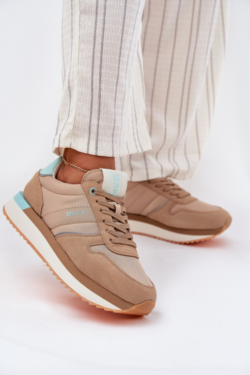 van suède Sneakers model schoenen Dames Big Star RR274A048 HI-POLY SYSTEM beige van suède Sneakers model schoenen Dames Big Star RR274A048 HI-POLY SYSTEM beige