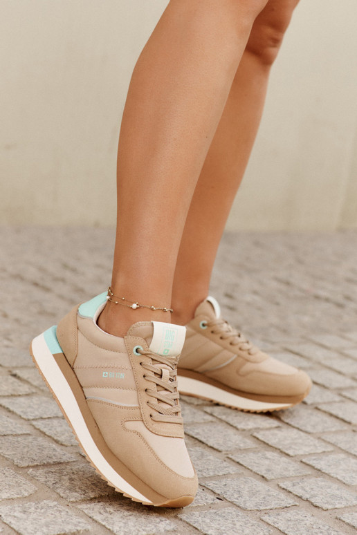 aus INildleder Sneakers Stilvollllschuhe Feminin Big Star RR274A048 HI-POLY SYSTEM Beige aus INildleder Sneakers Stilvollllschuhe Feminin Big Star RR274A048 HI-POLY SYSTEM Beige