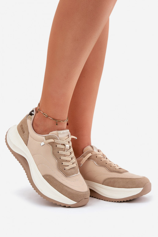 en daim Chaussures modèle baskets Féminin avec une plateforme Big Star RR274A345 HI-POLY SYSTEM beige en daim Chaussures modèle baskets Féminin avec une plateforme Big Star RR274A345 HI-POLY SYSTEM beige