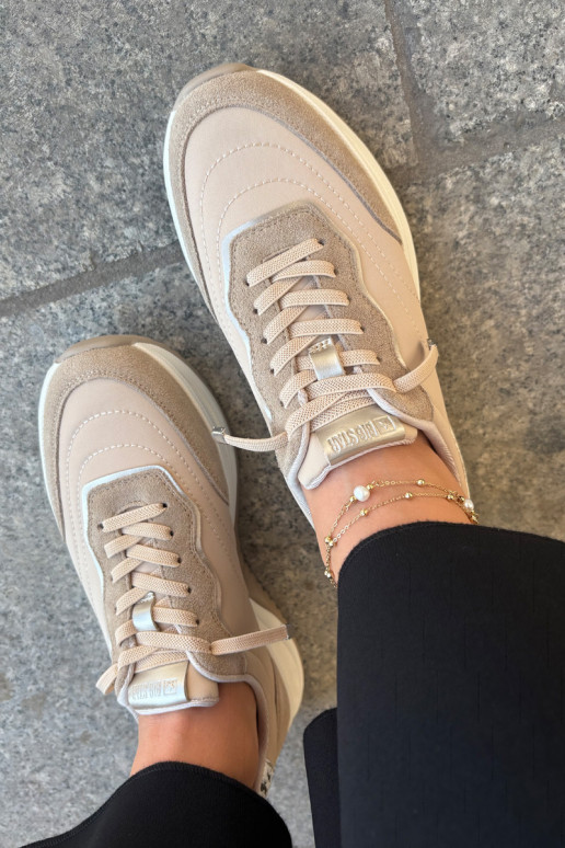 aus INildleder Sneakers Stilvollllschuhe Feminin mit einer Plattform Big Star RR274A345 HI-POLY SYSTEM Beige aus INildleder Sneakers Stilvollllschuhe Feminin mit einer Plattform Big Star RR274A345 HI-POLY SYSTEM Beige