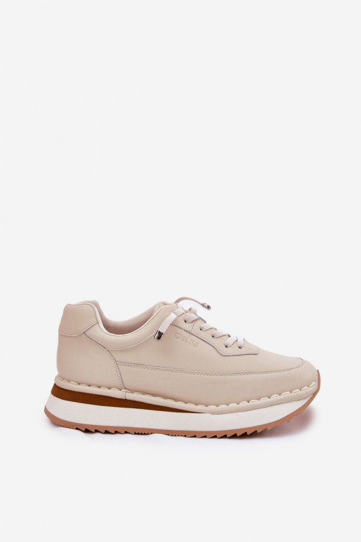 Peau Chaussures modèle baskets Féminin avec une plateforme Big Star RR274A334 beige Peau Chaussures modèle baskets Féminin avec une plateforme Big Star RR274A334 beige